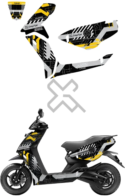 Vortex Edition Full Body Sticker Compatible with Ather 450X/450S | Made In Premium Matte Vinyl With FPF (Fade Protection Film), Waterproof, Precut Sticker, Pack Of 1 Compatible with Both Side